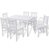 Maison Madeleine -  Seven Piece Dining Set Pinewood White